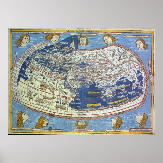 Ptolemaic World Map Poster (Front)