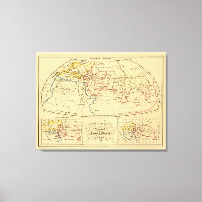 Ptolemy's Geography Canvas Print (Front)