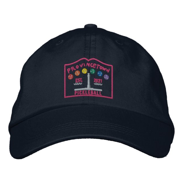 Ptown Pickleball EMBROIDEE casquette foncé (Devant)