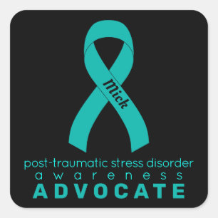 PTSD Advocate Black Square Sticker