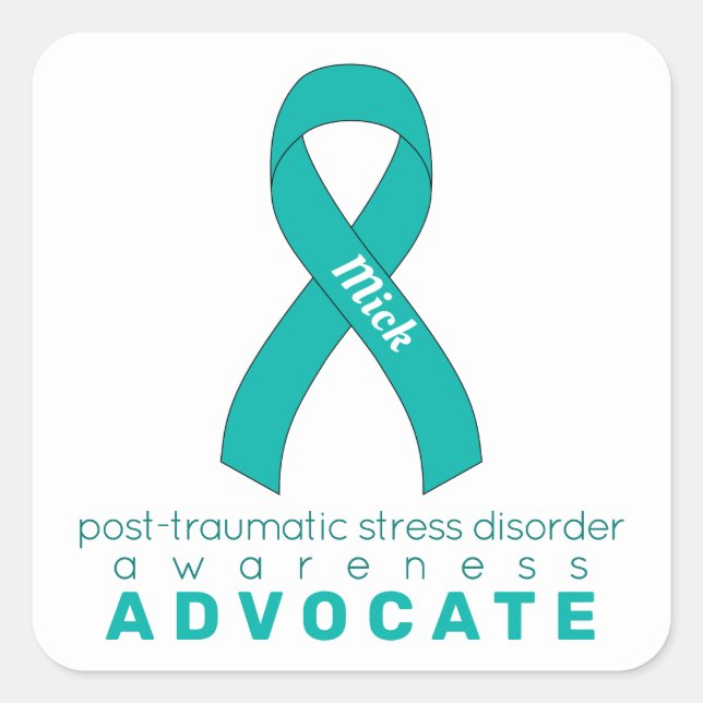PTSD Advocate White  Square Sticker (Front)
