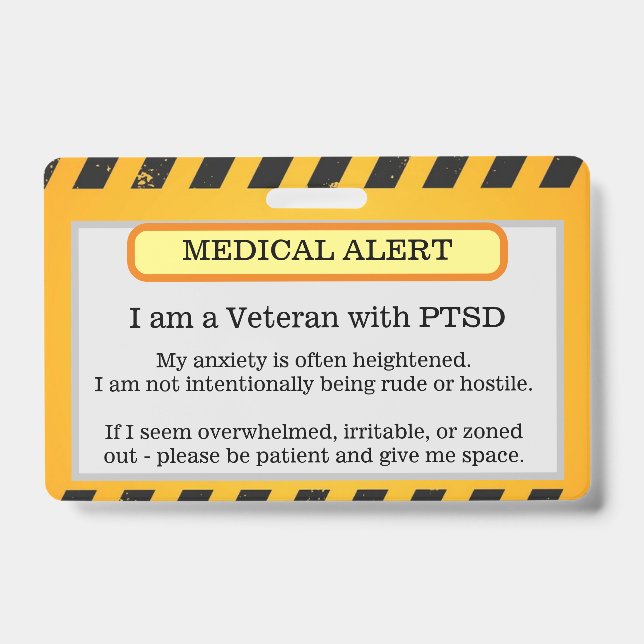 PTSD Alert Badge (Front)