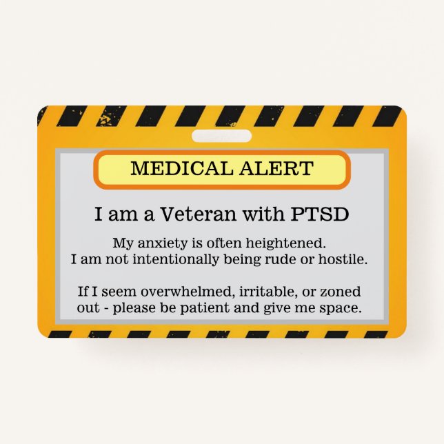 PTSD Alert Badge (Front)