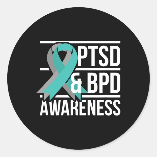 Ptsd And Bpd Awareness  Classic Round Sticker (Front)