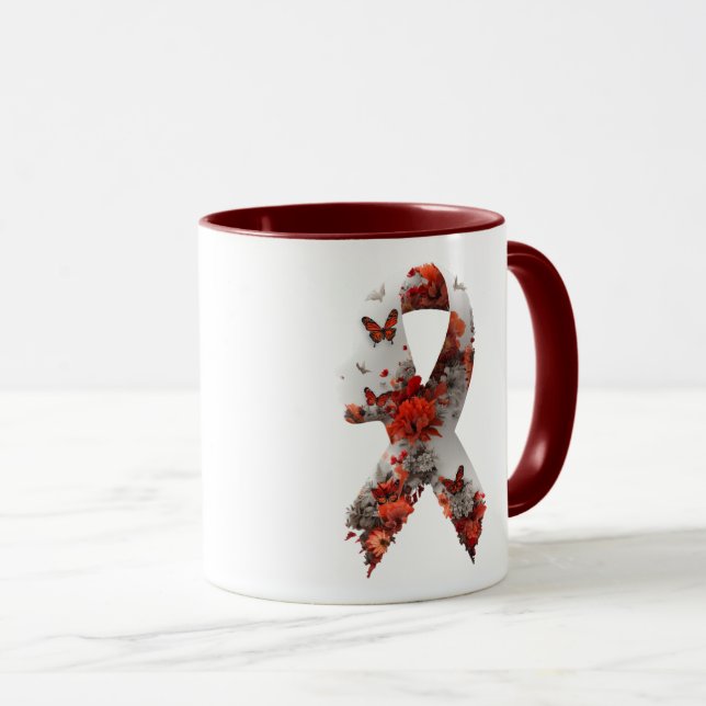 PTSD Awareness Day Floral Design Mental Health  Mug (Front Right)