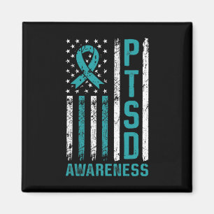 Ptsd Awareness Flag Post Traumatic Stress Disorder Magnet