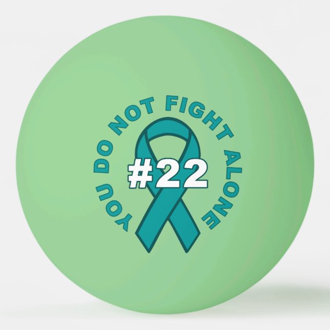PTSD AWARENESS Glow-in-the-Dark Ping Pong Ball (Front)