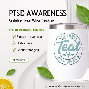 PTSD AWARENESS Stainless Steel Wine Tumbler