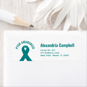 PTSD Awareness Teal Ribbon