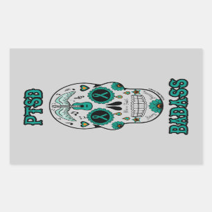 PTSD Badass sugar skull Sticker