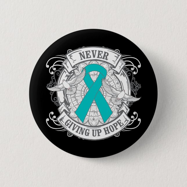 PTSD Never Giving Up Hope 2 Inch Round Button (Front)
