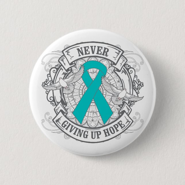 PTSD Never Giving Up Hope 2 Inch Round Button (Front)