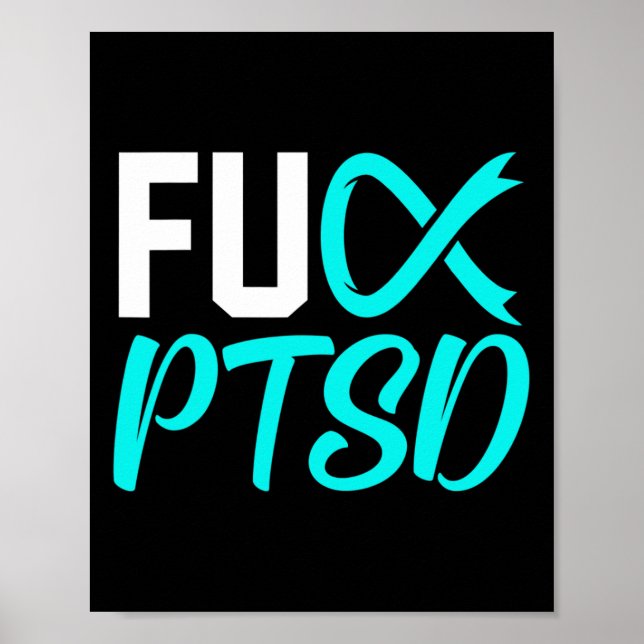 Ptsd Post Traumatic Stress Disorder Awareness Ribb Poster (Front)