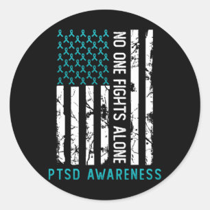 Ptsd Post Traumatic Stress Disorder Awareness Supp Classic Round Sticker