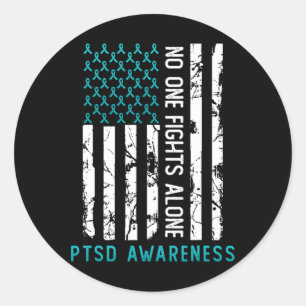 Ptsd Post Traumatic Stress Disorder Awareness Supp Classic Round Sticker