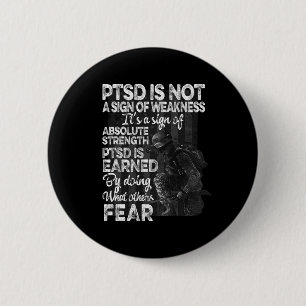 Ptsd Post-traumatic Stress Disorder Strength Aware 2 Inch Round Button