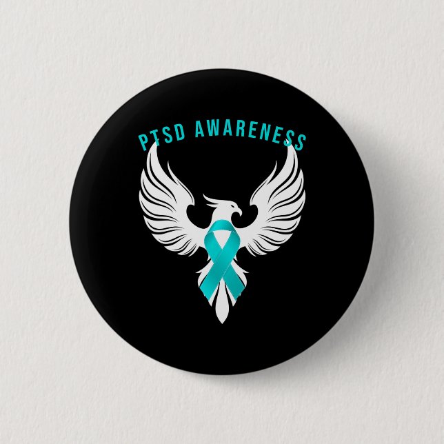 Ptsd Posttraumatic Stress Disorder Awareness Gift  2 Inch Round Button (Front)