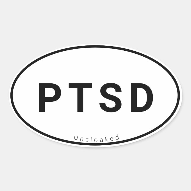 PTSD Sticker Oval (Front)