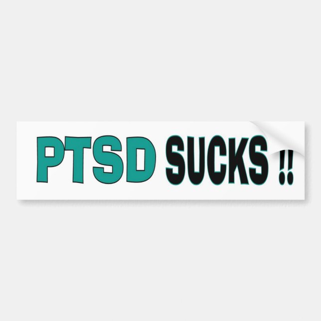 PTSD SUCKS BUMPER STICKER (Front)