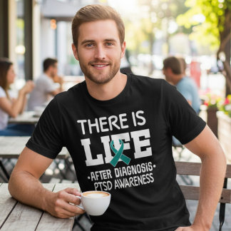 PTSD Warrior Teal Ribbon Awareness Tri-Blend Shirt