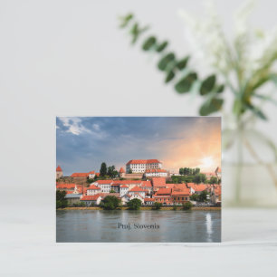 Ptuj, Slovenia cityscape photograph Postcard