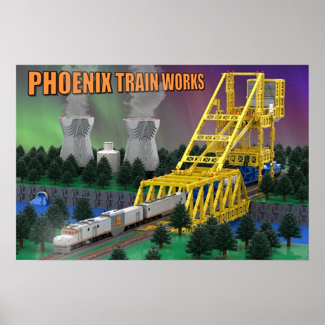 PTW Atomic Train on Bridge Poster (Front)