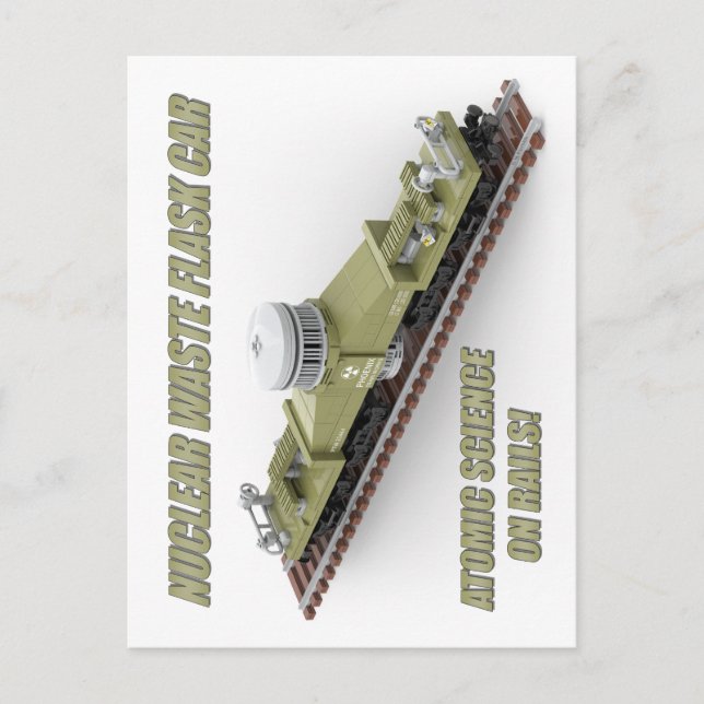 PTW Modern American Nuclear Flask Car Postcard (Front)