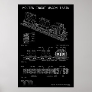 PTW Molten Ingot Train "Blueprint" Poster