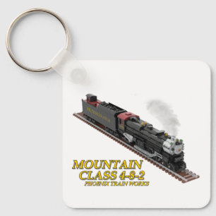 PTW Mountain 4-8-2 Locomotive Dual-Sided Keychain
