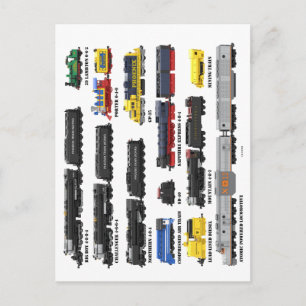 PTW Train Collection Postcard