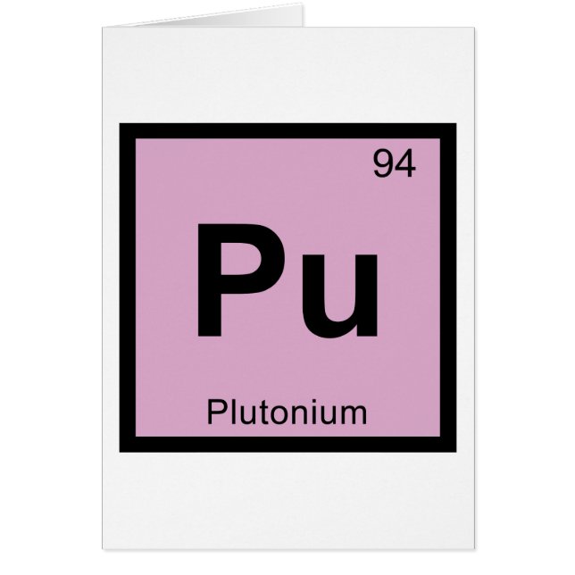 Pu - Symbole de tableau périodique de la chimie du (Devant)