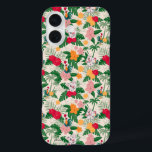 Pua and Heihei Tropical Pattern iPhone 16 Case<br><div class="desc">This delightful pattern from the world of Moana showcases the playful antics of Pua the pig and Heihei the rooster amid a lush tropical setting. The design is bursting with vibrant hibiscus flowers, plumeria, and lush greenery, creating a joyful and colourful backdrop. Pua is depicted smiling among the flowers, while...</div>