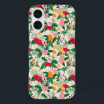 Pua and Heihei Tropical Pattern iPhone 16 Case<br><div class="desc">This delightful pattern from the world of Moana showcases the playful antics of Pua the pig and Heihei the rooster amid a lush tropical setting. The design is bursting with vibrant hibiscus flowers, plumeria, and lush greenery, creating a joyful and colourful backdrop. Pua is depicted smiling among the flowers, while...</div>