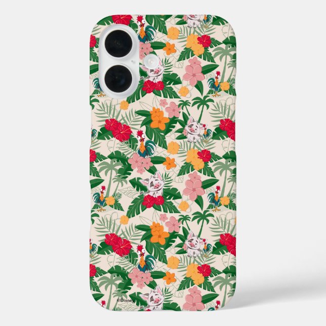 Pua and Heihei Tropical Pattern Case-Mate iPhone Case (Back)