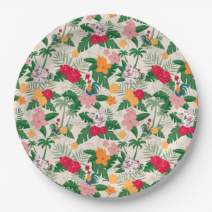Pua and Heihei Tropical Pattern Paper Plate