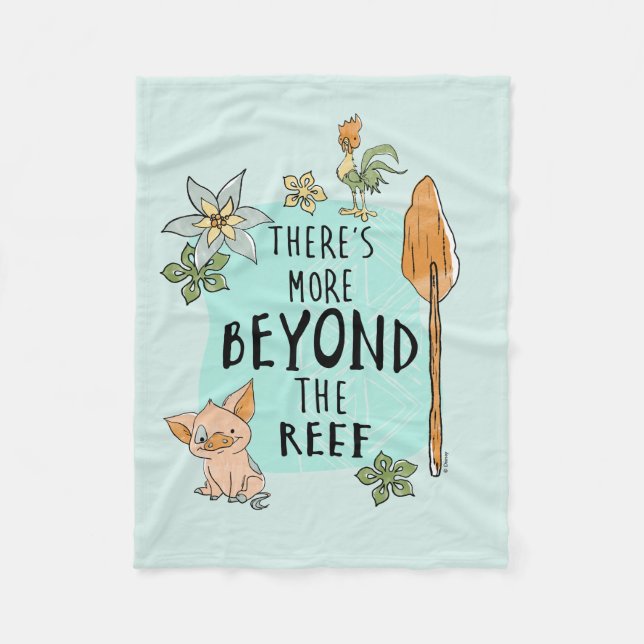Pua & Hei Hei "There's More Beyond The Reef" Fleece Blanket (Front)