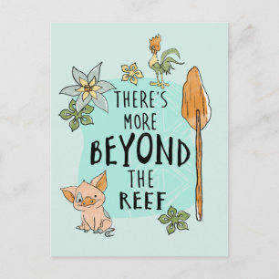 Pua & Hei Hei "There's More Beyond The Reef" Postcard