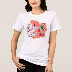 Pua & Heihei Floral Name Graphic Tri-Blend Shirt