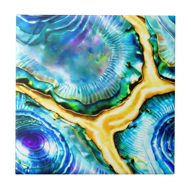 Puau shell seamless repeating seashell pattern tile (Front)