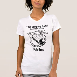 Pub Grub Illustration to Personalise T-Shirt