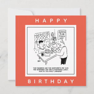 Pub Meals and Pub Menu Cartoon