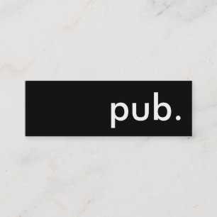 pub. mini business card