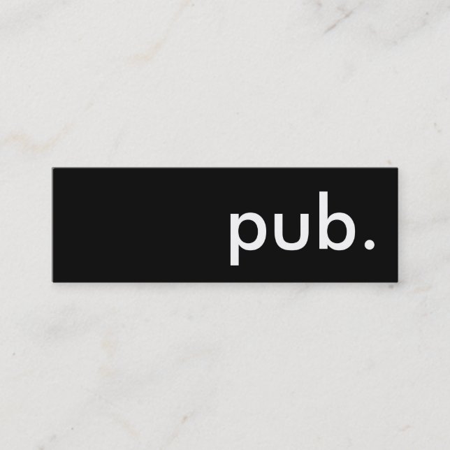 pub. mini business card (Front)