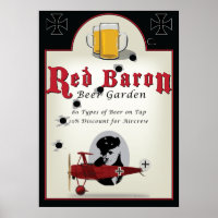 Pub Sign, Red Baron Beer Garden