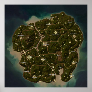 PUBG Old Sanhok  Savage 8192x8192 Poster