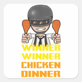 PUBG - Winner, Winner Chicken Dinner Square Sticker