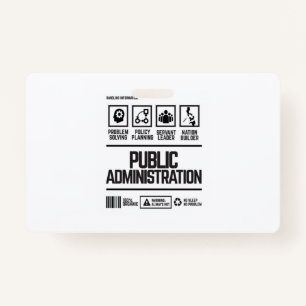 public administration badge