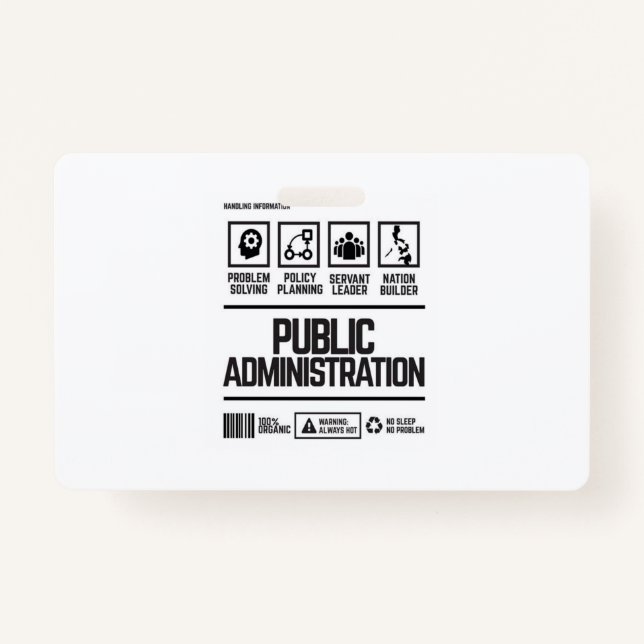 public administration badge (Front)
