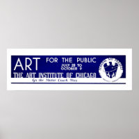 Public Art Chicago Exhibit - Vintage WPA Poster