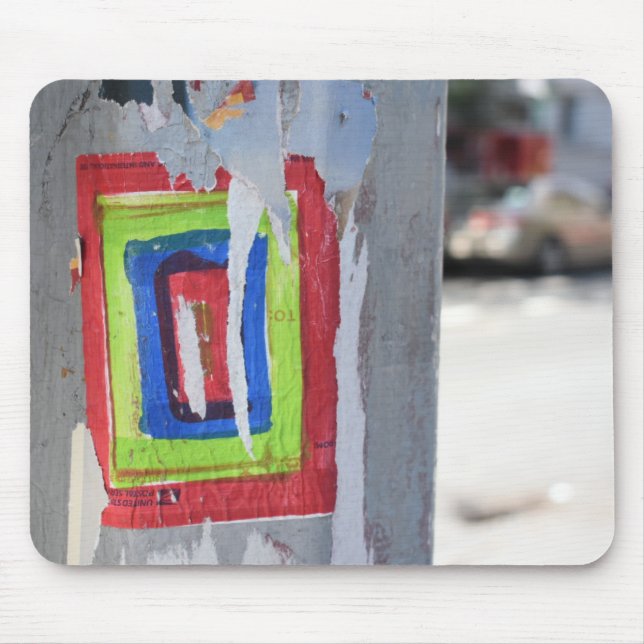 Public Art New York City Telephone Pole Graffiti Mouse Pad (Front)